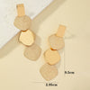 Women's Exaggerated Layered 3D Geometric Metal Earrings With Bold Fashion Statement Design