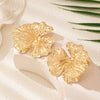 Women's Exaggerated Metal Flower Earrings Fashion Statement Jewelry For Holiday And Everyday Styling