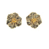 Women's Exaggerated Retro Flower Earrings In Electroplated Iron With Old Money Style Design