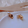 Women's Exotic 925 Silver Needle Natural Freshwater Pearl Alien Shape Earrings