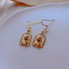 Women's Exotic 925 Silver Needle Natural Freshwater Pearl Alien Shape Earrings