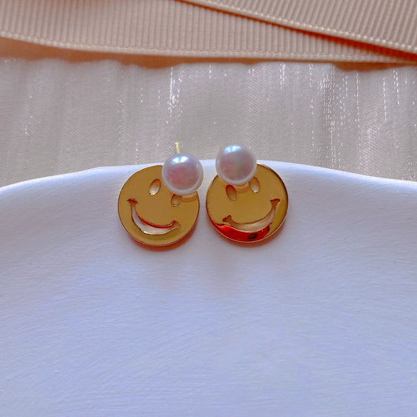 Women's Exotic 925 Silver Needle Natural Freshwater Pearl Alien Shape Earrings