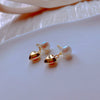 Women's Exotic 925 Silver Needle Natural Freshwater Pearl Alien Shape Earrings