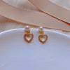 Women's Exotic 925 Silver Needle Natural Freshwater Pearl Alien Shape Earrings