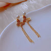 Women's Exotic 925 Silver Needle Natural Freshwater Pearl Alien Shape Earrings
