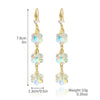 Women's Exquisite Artificial Crystal Earrings With Geometric Pattern In Light Luxury Style