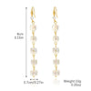 Women's Exquisite Artificial Crystal Earrings With Geometric Pattern In Light Luxury Style