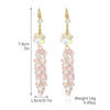 Women's Exquisite Artificial Crystal Earrings With Geometric Pattern In Light Luxury Style