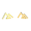 Women’s Exquisite Fashion Geometric Mountain Peak Earrings In Electroplated Copper With A Simple Unique High End Design
