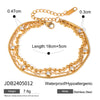 Women's Exquisite Multilayer Zircon Bracelet Titanium Steel Stainless Steel Electroplated Ushape Original Design