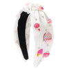 Women's Fabric Geometric Knot Hair Hoop Headband Set With Pearls Hair Accessories