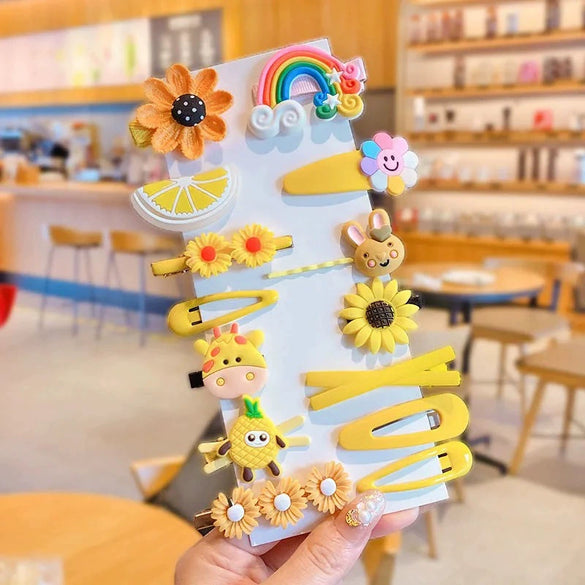 Women's Fabric Handmade Cartoon Plants And Flowers Style Side Bangs Hairpin Hair Accessories