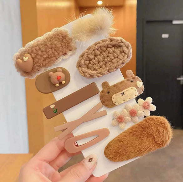 Women's Fabric Handmade Cartoon Plants And Flowers Style Side Bangs Hairpin Hair Accessories
