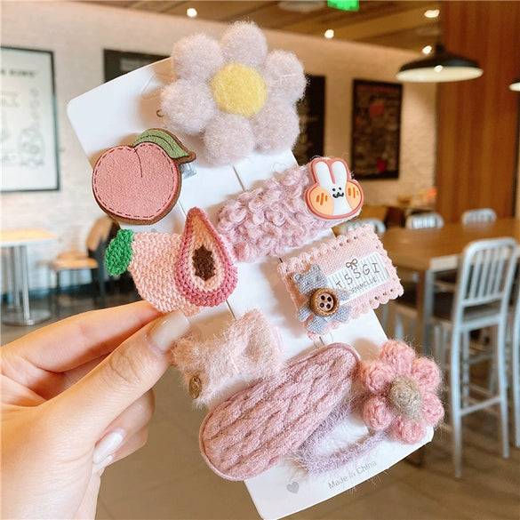 Women's Fabric Handmade Cartoon Plants And Flowers Style Side Bangs Hairpin Hair Accessories