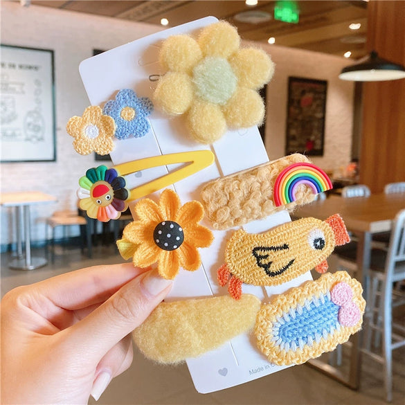 Women's Fabric Handmade Cartoon Plants And Flowers Style Side Bangs Hairpin Hair Accessories