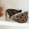Women's Fabric Handmade Elegant Small Wave Point Hairband With Big Bow Hair Accessories