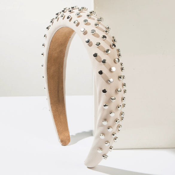 Women's Fabric Head Hoop Fashion Style Rivet Inlay Allmatch Hair Accessories