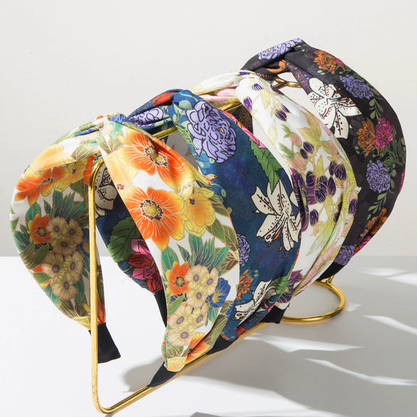 Women's Fabric Headband With Plants Flowers Print Vacation Style Hair Accessory