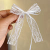 Women's Fabric Lace Bow Ribbon Handmade Duckbill Hairpin For Side Bangs And Broken Hair As Head Jewelry