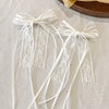 Women's Fabric Lace Bow Ribbon Handmade Duckbill Hairpin For Side Bangs And Broken Hair As Head Jewelry