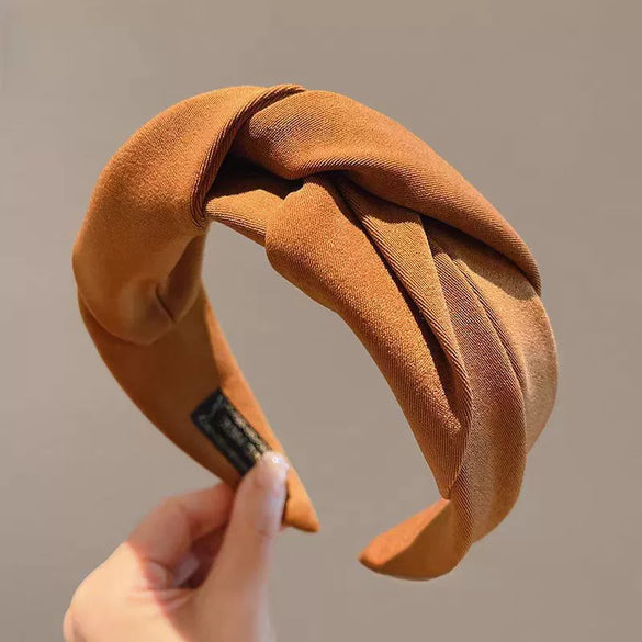 Women's Fabric Minimalist Handmade Widebrimmed High Cranial Top Headband Hair Accessory