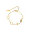 Women's Fade Resistant Gold Plated Titanium Steel Bracelet Fashionable Versatile Jewelry