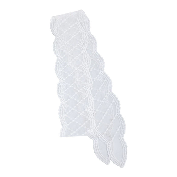 Women's Fairy Lace Geometric Plaid Headband Hair Rope Hair Tie Long Scarf Belt