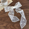 Women's Fairy Lace Geometric Plaid Headband Hair Rope Hair Tie Long Scarf Belt