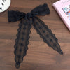 Women's Fairy Lace Geometric Plaid Headband Hair Rope Hair Tie Long Scarf Belt