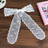 Women's Fairy Lace Geometric Plaid Headband Hair Rope Hair Tie Long Scarf Belt