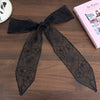 Women's Fairy Lace Geometric Plaid Headband Hair Rope Hair Tie Long Scarf Belt