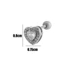 Women's Fashion Allmatch Copper Ear Bone Nail With Flower Pattern