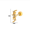 Women's Fashion Allmatch Copper Ear Bone Nail With Flower Pattern