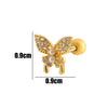 Women's Fashion Allmatch Copper Ear Bone Nail With Flower Pattern
