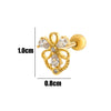 Women's Fashion Allmatch Copper Ear Bone Nail With Flower Pattern