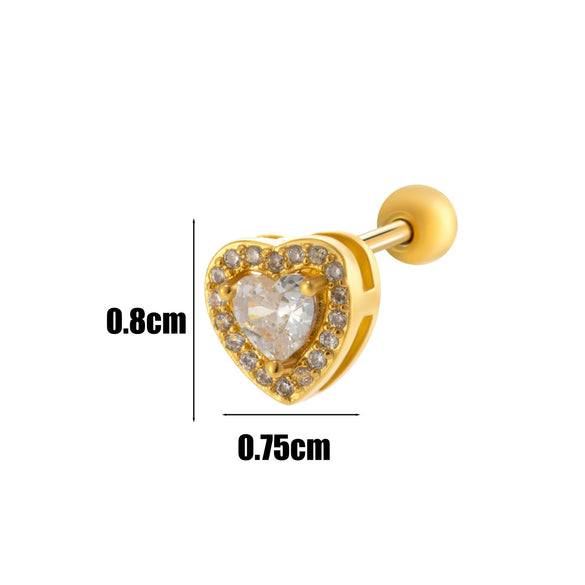 Women's Fashion Allmatch Copper Ear Bone Nail With Flower Pattern