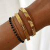 Women's Fashion Allmatch Stainless Steel Bracelet With 18K Gold Twill Inlaid White Zircon And Geometric Design