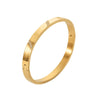 Women's Fashion Allmatch Stainless Steel Bracelet With 18K Gold Twill Inlaid White Zircon And Geometric Design