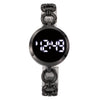 Women's Fashion Alloy Band Round Dial Electronic Pointer Touch Screen Chain Watch With Printed Logo