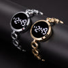 Women's Fashion Alloy Band Round Dial Electronic Pointer Touch Screen Chain Watch With Printed Logo