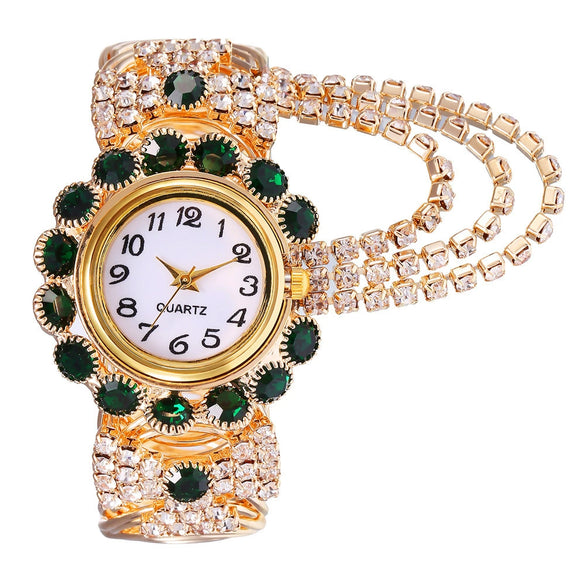 Women's Fashion Alloy Bracelet Quartz Watch With Round Dial