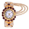Women's Fashion Alloy Bracelet Quartz Watch With Round Dial