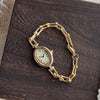Women's Fashion Alloy Bracelet Watch With Cut Out Design And Roman Numerals