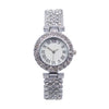 Women's Fashion Alloy Bracelet Wristwatch Set With Round Dial And Horseshoe Buckle