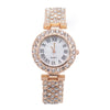Women's Fashion Alloy Bracelet Wristwatch Set With Round Dial And Horseshoe Buckle