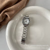 Women's Fashion Alloy Case Quartz Watch With Diamondencrusted Polygon Design And Steel Band