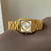 Women's Fashion Alloy Case Stainless Steel Strap Rectangle Dial Watch
