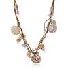 Women's Fashion Alloy Flower Necklace Handmade Shell Collarbone Chain With Electroplated Horse Whip Chain