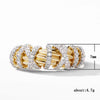 Women's Fashion Alloy Geometric Ring With Gold Tone Electroplated Finish And Inlaid Rhinestone Accent