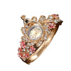 Women's Fashion Alloy Malachite Quartz Pendant Watch With Round Dial